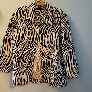 Zebra print cotton jacket xl